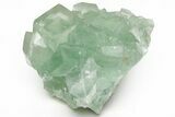 Green Cubic Fluorite Crystals with Phantoms - China #216277-1